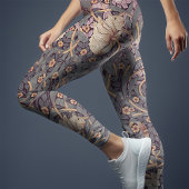 2トーンパンペネルダスティピンク&グレーブルーモリス レギンス