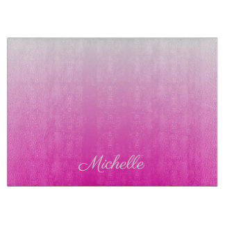 2トーンパーソナライズされたグラディエントグラデーションホットピンク カッティングボード