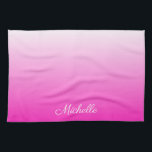 2トーンパーソナライズされたグラディエントグラデーションホットピンク キッチンタオル<br><div class="desc">2トーンパーソナライズされたグラディエントグラデーションホットピンク</div>