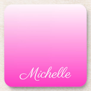 2トーンパーソナライズされたグラディエントグラデーションホットピンク コースター