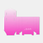 2トーンパーソナライズされたグラディエントグラデーションホットピンク フェイバーボックス (折り畳みなし)