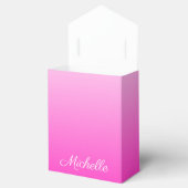 2トーンパーソナライズされたグラディエントグラデーションホットピンク フェイバーボックス (オープン)