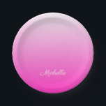 2トーンパーソナライズされたグラディエントグラデーションホットピンク ペーパープレート<br><div class="desc">2トーンパーソナライズされたグラディエントグラデーションホットピンク</div>