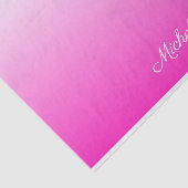 2トーンパーソナライズされたグラディエントグラデーションホットピンク 薄葉紙 (詳細)