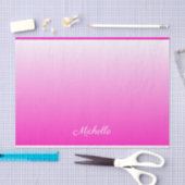 2トーンパーソナライズされたグラディエントグラデーションホットピンク 薄葉紙 (クラフト)