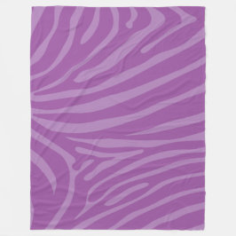2トーンパープルゼブラ印刷 フリースブランケット