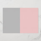2トーンピンクグレーブライダルシャワー押し 箔招待状 (裏面)