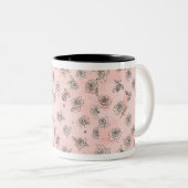 2トーンフローラコーヒーマグ ツートーンマグカップ (正面右)