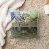 2トーンフローラ クッション (ブランケット)