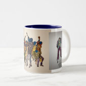 2トーンブルージャズシリーズ、11オンスのコーヒーマグ ツートーンマグカップ (正面右)