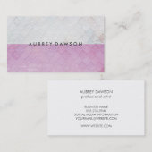 2トーンホワイトピンクのタイルのパタグランジーン 名刺 (正面/裏面)