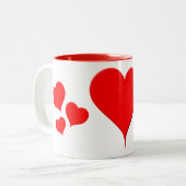 2トーンマグカップハート ツートーンマグカップ (正面左)