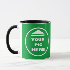 2トーンマグカップ – イメージを追加11 ozホワイトブラック マグカップ