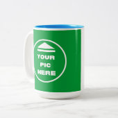 2トーンマグカップ – イメージ15 ozホワイトライトブルーを追加 ツートーンマグカップ (正面左)