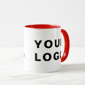 2トーンミニマルカスタムリスト文字またはロゴマグ マグカップ (正面右)