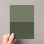 2トーンモスグリーンアクリル招待状 – カスタマイズ可能 アクリル招待状 (インサイチュ (ポータブル))