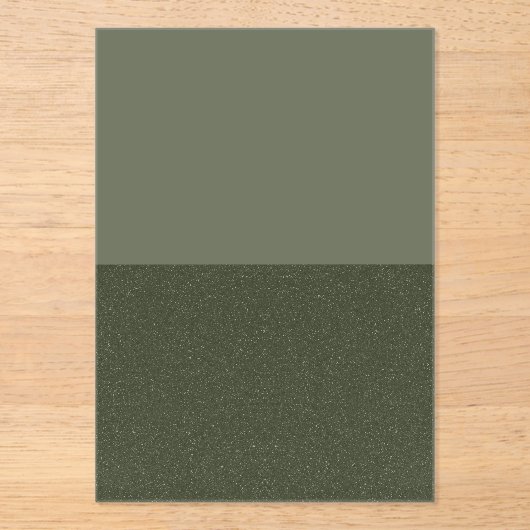 2トーンモスグリーンアクリル招待状 – カスタマイズ可能 アクリル招待状 (正面)