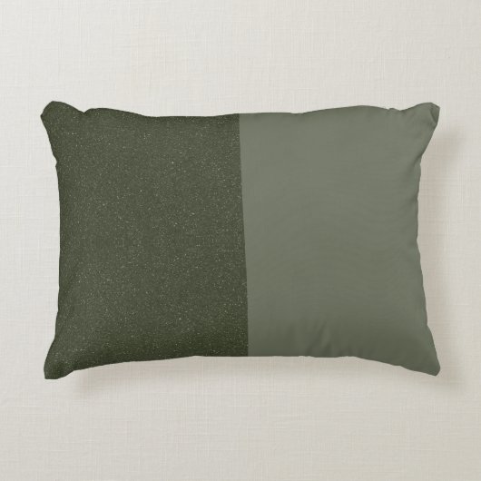 2トーンモス緑のアクセント枕 – カスタマイズ可能 アクセントクッション (正面)