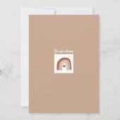 2トーンモダンスタイリッシュレインボーbohoベビースシャワー 招待状 (裏面)