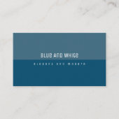 2トーンモダンブルー 名刺 (正面)