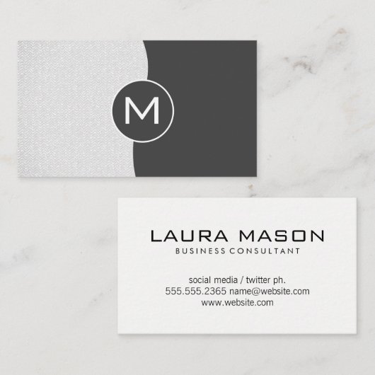 2トーン企業の波形 名刺 (正面/裏面)