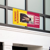 2トーン卒業バナー 横断幕 (ビルの外側)