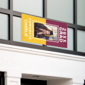 2トーン卒業バナー 横断幕 (ビルの外側)