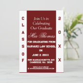 2トーン卒業招待状 招待状 (スタンド正面)