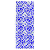 2トーン地中海のブルーの幾何学的パターン ワインギフトバッグ (裏面)