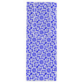 2トーン地中海のブルーの幾何学的パターン ワインギフトバッグ (正面)