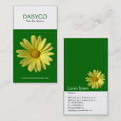 2トーン垂直 – 黄デイジー 名刺 (正面/裏面)