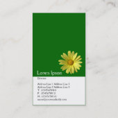 2トーン垂直 – 黄デイジー 名刺 (裏面)