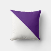 2トーン対角パープル王室の装飾用クッション クッション (正面)