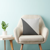 2トーン対角ライトとダークグレー装飾用クッション クッション (椅子)