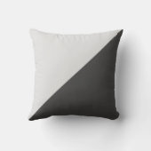 2トーン対角ライトとダークグレー装飾用クッション クッション (裏面)