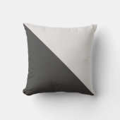 2トーン対角ライトとダークグレー装飾用クッション クッション (正面)