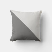 2トーン対角ライトグレーとグレーの装飾用クッション クッション (正面)