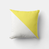 2トーン対角線イエロー装飾用クッション クッション (正面)