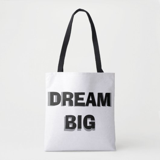 2トーン感動的トートバッグと"Dream Big" トートバッグ (正面)