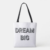 2トーン感動的トートバッグと"Dream Big" トートバッグ (裏面)