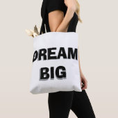 2トーン感動的トートバッグと"Dream Big" トートバッグ (クローズアップ)