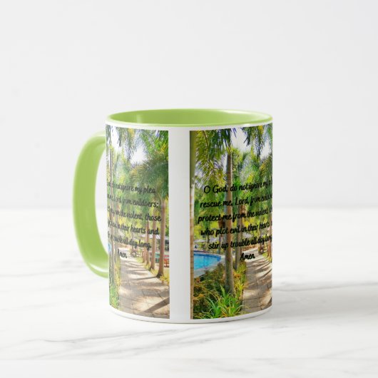 2トーン救済マグのための祈りの言葉 マグカップ (正面左)