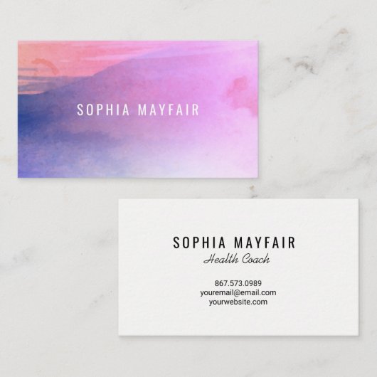 2トーン水彩名刺 名刺 (正面/裏面)
