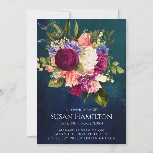 2トーン海軍フローラ葬儀記念発表 招待状 (正面)