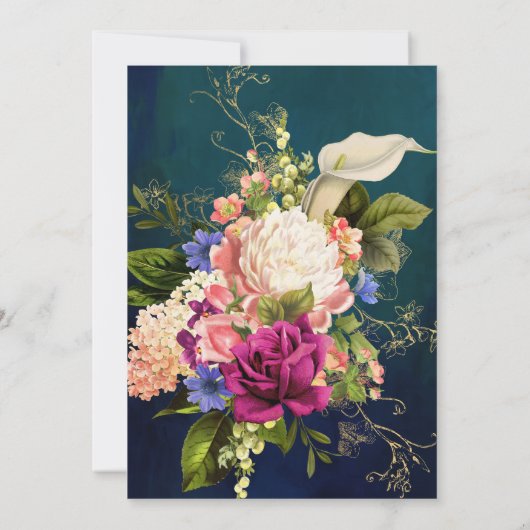 2トーン海軍フローラ葬儀記念発表 招待状 (裏面)