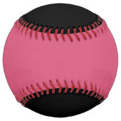 2トーン無地のブラック無地のとピンク ソフトボール (裏面)