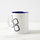 2トーン白黒マグカップ ツートーンマグカップ (正面左)