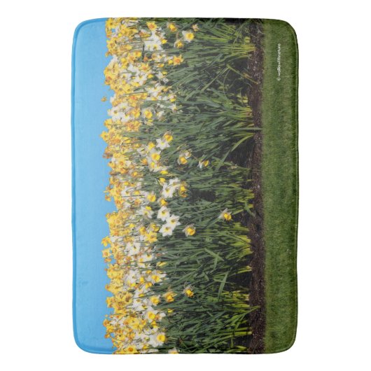 2トーン素晴らしダフォジル花の写真 バスマット (正面縦)