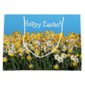 2トーン素晴らしダフォジル花の写真 ラージペーパーバッグ (正面)