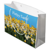 2トーン素晴らしダフォジル花の写真 ラージペーパーバッグ (裏面アングル)